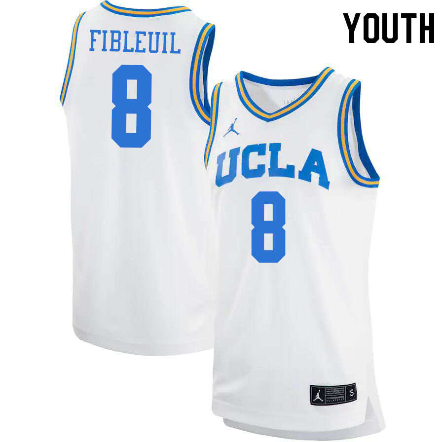 Youth #8 Ilane Fibleuil UCLA Bruins College Basketball Jerseys Stitched Sale-White